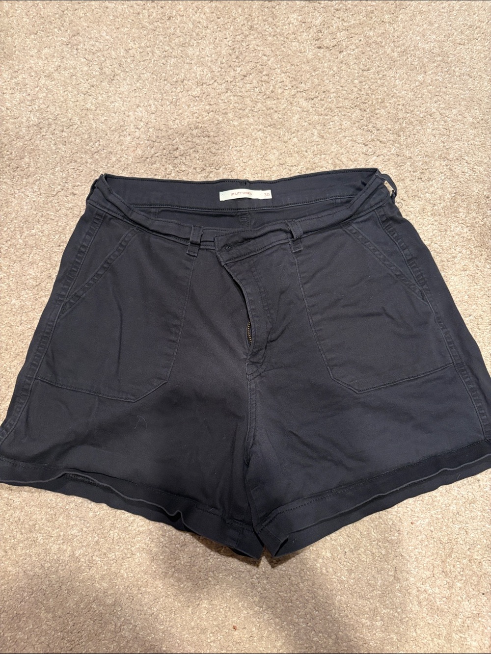 Levi's Black High Waist Casual Shorts